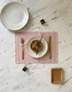 Сервировочный коврик (ланчмат) из льняной ткани TouchableLinen 2 шт 40x50 см Пыльно-розовый Подставка под тарелки - изображение 6