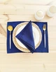 Сервировочный коврик (ланчмат) из льна TouchableLinen 2 шт 30x40 см Синий Подставка под тарелку - изображение 9
