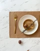 Льняной сервировочный коврик (ланчмат) TouchableLinen 2 шт 40x50 см Коричнево-золотой Подставка под тарелку - изображение 2
