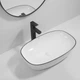 Раковина накладна MIXXUS PREMIUM DIVERSE-0111 EDGE BLACK 600х380х140mm (MP6562) - изображение 6