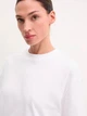 Футболка хлопковая оверсайз короткая женская Adidas W Bl Sj Bf T JG8737 XL White/Black (4067902942469) - изображение 10