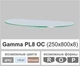 Полочка стеклянная настенная навесная овальная Commus PL8 OC (250х800х8мм) - изображение 2