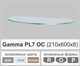 Полочка стеклянная настенная навесная овальная Commus PL7 OC (210х600х8мм) - изображение 2