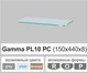 Полочка стеклянная настенная навесная прямоугольная Commus PL10 PC (150х440х8мм) - изображение 2