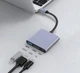 USB Type-C переходник Хаб Kerui 3 в 1 HDTV HDMI USB 3.0 Type-C (PD) для Пк Ноутбука Макбука Grey - изображение 2