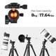 Профессиональный штатив для камеры, смартфона K&F Concept K234A0+BH-28 (высота 1,6м, грузоподъемность 8кг) (KF09.101V1) - изображение 4