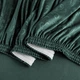 Чохол на кутовий диван 2+2, еластичний велюр, оксамит Domidekor Velvet Emboss, зелений (3821) - изображение 4