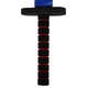 Лападан тренерский с ручкой Zelart Fight Gear 1146 длина 42см Blue - изображение 3