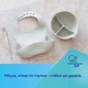 Тарелка детская Canpol babies DOTS силиконовая на присоске с секциями, серая (51/403_grey) - изображение 4