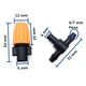 Набір 10 форсунок пластик оранж з насосом, таймером та фільтром система для створення дрібнодисперсного туману - изображение 2