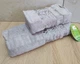 Набор турецких бамбуковых махровых полотенец Cestepe 50х90+70х140 Bamboo Damaks Grey - изображение 2