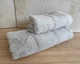 Набор турецких бамбуковых махровых полотенец Cestepe 50х90+70х140 Bamboo Aymira Silver - изображение 6