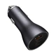 АЗП Автомобільний зарядний пристрій Baseus Golden Contactor Triple Fast Charger Car Charger 65W USB+2Type-C Сірий - зображення 3