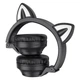 Навушники бездротові з мікрофоном Bluetooth Borofone BO18 Cat ear LED RGB підсвітка котячі вушка Black - изображение 2