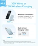 Магнітна батарея з підставкою Anker Zolo Magnetic Power Bank 10,000mAh 30W Max з вдубованим кабелем Type-C для iPhone 17/16/15/14/13/12 Series - White - зображення 3