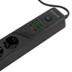Мережевий подовжувач фільтр Proove Power Socket P-04 4*Рожетки 4*USB 2*Type-C 2 м 2500 W Black - зображення 5