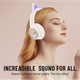 Бездротові Bluetooth 5.3 навушники з котячими LED вушками, що світяться, Nectronix AKZ-01 micro SD AUX Білі - зображення 2