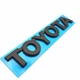 Емблема напис Toyota (ABS, чорний, матовий) 15,8*2,7 см - зображення 3