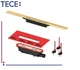 Повний душовий комплект трапу TECEdrainprofile Brushed Gold Optic 80 см з низьким сифоном DN40 і ніжками - изображение 2