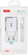 Сетевое зарядное устройство XO QC 3.0 L36 18W/1USB + Type-C White (XO-L36-TC) - изображение 3