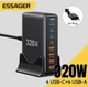Зарядний адаптер - блок живлення Essager 320W GaN YMX-320 4U+4C (8 виходів) - зображення 5