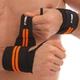 Бинты кистевые для жима (2шт) STRENGTH WRIST WRAPS MUTE 9097 (PL, эластан, l-58см, Черно-оранжевый) - изображение 2