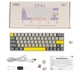 Клавіатура ігрова механічна бездротова EPOMAKER EP-64-WM White 2.4G/BT/USB RGB Mulan Switch Linear Hot-Swap - зображення 3