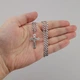 Комплект серебряная цепочка мужская с крестиком с золотой накладкой Спаси Збережи черненая бисмарк 55 см КДУ-44/1+75001/13/55 - изображение 4