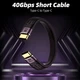 Перехідник кабель USB Type-C M/M (USB 4.0, 40Gbps, PD100W, 4K) E-Mark Chip Metal T3, 13 см (48785) - зображення 5