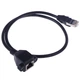Кабель перехідник з'єднувач Ethernet LAN RJ45 - RJ45 (M/F), 50 см (48780) - зображення 1