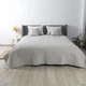 Велюровое двустороннее покрывало ПЕТ Comfort Velour 150х210 см Светло-серый Ромб круглый - изображение 1