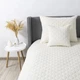 Покрывало велюровое двустороннее ПЕТ Comfort Velour 220х240 см Молочное Ромб круглый - изображение 3