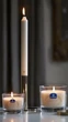 Свічка столова crown Goudа 240/24 слонова кістка - зображення 2