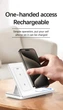 Бездротова зарядна станція 15W 3 в 1 для iPhone, Apple Watch, AirPods Pro, Samsung та пристроїв з функцією бездротового заряджання Qi white - зображення 2