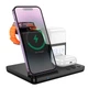 Зарядка Qi HOCO Crown 3-in-1 night light wireless fast charger with clock cq9 |15W| черная - изображение 1