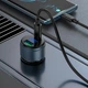 Адаптер автомобільний Hoco Glorious dual-port digital display Car charger Z57B |1USB/1Type-C, 63W/3A, PD/QC| сірий - зображення 4