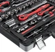 Набор инструментов Intertool профессиональный 78 ед Cr-V трещотки 1/4" 1/2" 70T головки 4-32 мм биты ключи молоток кейс (000006344) - изображение 2
