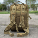 Военный тактический рюкзак 50л штурмовой Oxford 800D с системой крепления MOLLE водостойкий на 2 лямки Койот - изображение 6