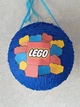 Піньята-КУЛЯ "Лего" Lego синя- кольорова, обхват 120 см + палиця - изображение 2