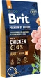 Сухой корм для взрослых собак средних пород с поваром Brit Premium Adult M 8 кг - изображение 1