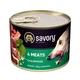 Влажный корм для взрослых собак мясное ассорти Savory 200 г - изображение 1