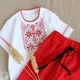 Набір боді вишиванка і шорти Ladan Зоря 62 Білий, червоний (BD13SK3-CHERVONYCHORNY) - зображення 2