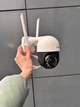 IP WiFi Камера наружного видеонаблюдения вай-фай уличная поворотная icsee чорно-белая UKC - изображение 6