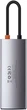 USB-Хаб Baseus Metal Gleam Series 5-in-1 Multifunctional (Type-C to HDMI*1+USB3.0*3+PD*1) Grey CAHUB-CX0G - зображення 3