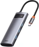 USB-Хаб Baseus Metal Gleam Series 5-in-1 Multifunctional (Type-C to HDMI*1+USB3.0*3+PD*1) Grey CAHUB-CX0G - зображення 5