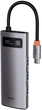 USB-Хаб Baseus Metal Gleam Series 5-in-1 Multifunctional (Type-C to HDMI*1+USB3.0*3+PD*1) Grey CAHUB-CX0G - зображення 6