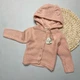 Кофта Lupilu кардиган в'язана дитяча з капюшоном серія Pure collection з органічної бавовни 62-68 см (2-6 міс) рожева - изображение 1