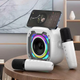 Портативная Bluetooth колонка V11 + 2 микрофона White - изображение 2