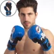 Перчатки гибридные кожаные для единоборств Twins 0275 размер 12 унций Blue-Black - изображение 1