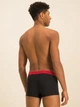 Набір чоловічих трусів боксерів Calvin Klein men boxer 3 шт, розмір М чорні, з кольоровим поясом зеленим, синім, червоним. - зображення 3